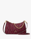 KATE SPADE Spade Flower Embroidered Medium Convertible Crossbody - Dark Merlot image