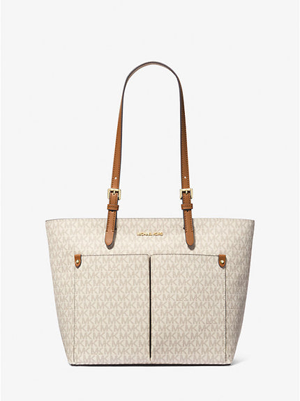 [AT DELHI] MICHAEL KORS  Jet Set Medium Logo Pocket Tote Bag - Vanilla image 0