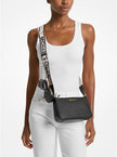 MICHAEL KORS Jet Set Saffiano Leather Crossbody Bag with Case for Apple Airpods Pro - Black image 1