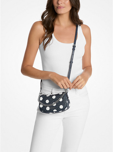 MICHAEL KORS Carmela Small Polka Dot and Signature Logo Pochette image 1