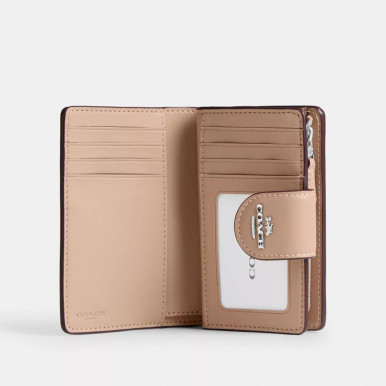 COACH  Medium Corner Zip Wallet In Signature Canvas image 3