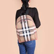 BURBERRY Jeff Check Backpack Taupe Brown image 1
