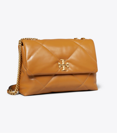 TORY BURCH Kira Diamond Quilt Convertible Shoulder Bag - Tan image 1