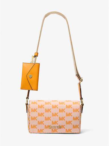 MICHAEL KORS Vincent small crossbody bag with jacquard logo and card holder image 1