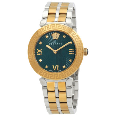 VERSACE Greca Icon Quartz Green Dial Two-Tone Ladies Watch (Arriving in Delhi) image 4