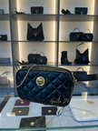 VERSACE Black Quilted Medusa Camera Bag image 0