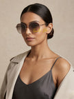 [ARRIVING] JIMMY CHOO Brown Gradient Butterfly Ladies Sunglasses image 2