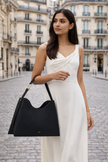 [AT DELHI] FURLA Nuvola Large Shoulder Bag Black image 0