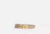 COACH Signature Buckle Cut To Size Reversible Eliza Belt, 18 Mm - Gold/Light Khaki Chalk image