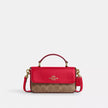 COACH Mini Josie Top Handle Bag In Signature Canvas - Gold/Tan/Carnation image 1