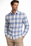 BURBERRY Shefford Check Long-Sleeve Shirt - Blue/White image 0