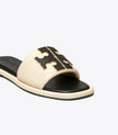 TORY BURCH Double T Sport Slide - New Cream / Perfect Black / Gold image 2
