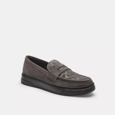 COACH Hybrid Loafer With Signature Print - Charcoal (Arriving In Delhi) image 3