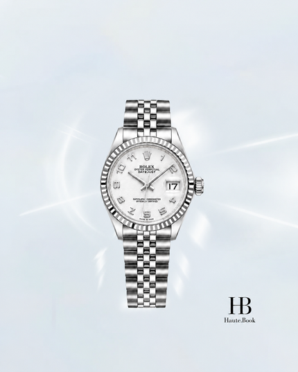 [Store Display] ROLEX Datejust Ivory Computer Arabic White Gold Stainless Steel 31mm