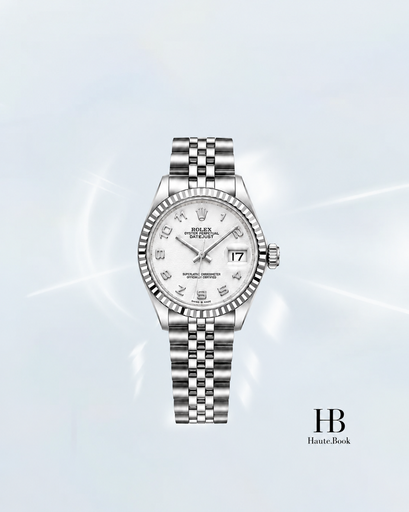 [Store Display] ROLEX Datejust Ivory Computer Arabic White Gold Stainless Steel 31mm