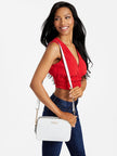 Guess Zakaria Debossed Logo Double-Zip Crossbody - White image 1