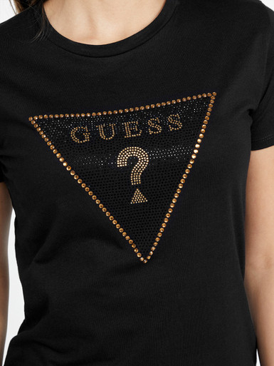 GUESS Ava Triangle Tee Black image 2
