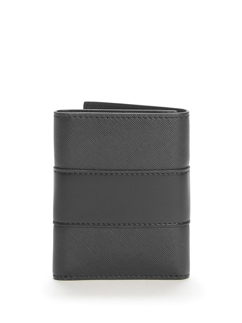 Guess Debossed Logo Trifold Wallet - Black image 1