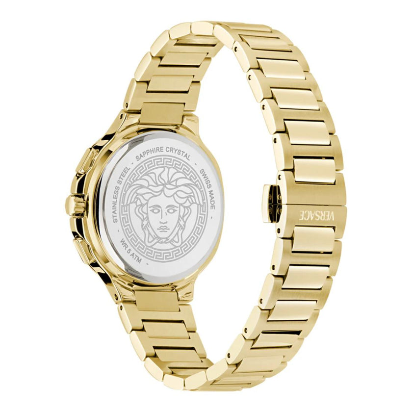 VERSACE V-Chrono Square IP Goldtone Stainless Steel Chronograph Watch/40MM image 1