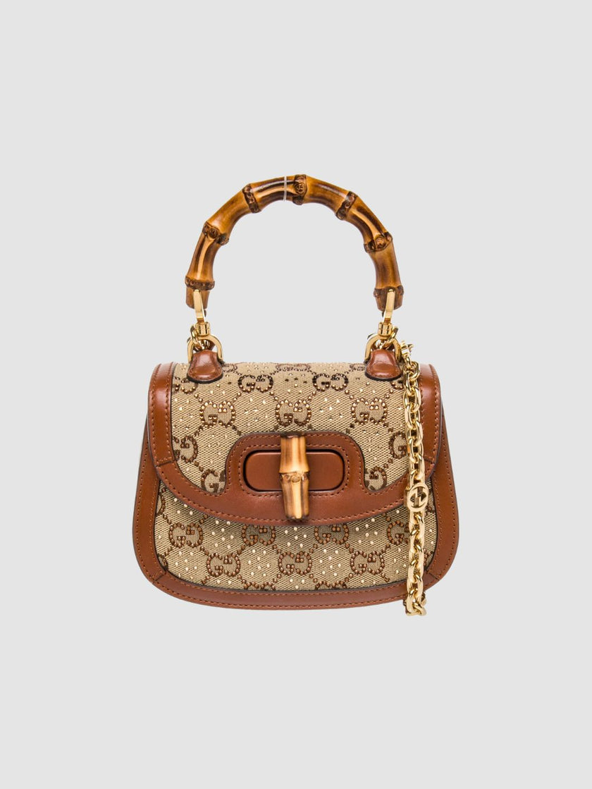 GUCCI GG Canvas Bamboo Mini Bag image 1