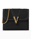 VERSACE Evening Goat Leather Crossbody image 3