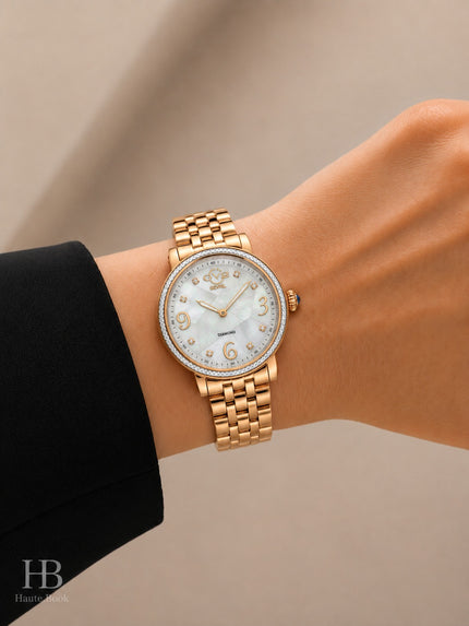GV2 BY GEVRIL Ravenna Mother of Pearl Dial Ladies Watch