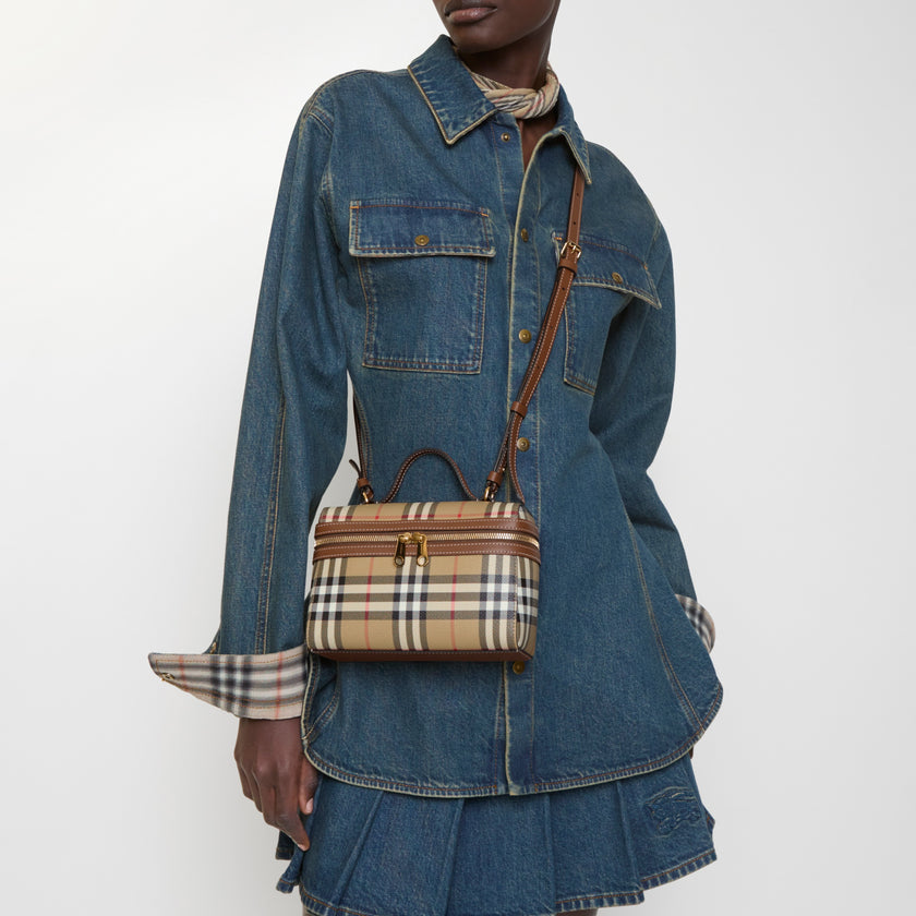 BURBERRY Check Vanity Bag