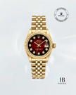 [Store Display] ROLEX Red Gradient Diamond Jubilee Bracelet Full Gold 26 mm