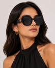 VERSACE Grey Butterfly Ladies Sunglasses