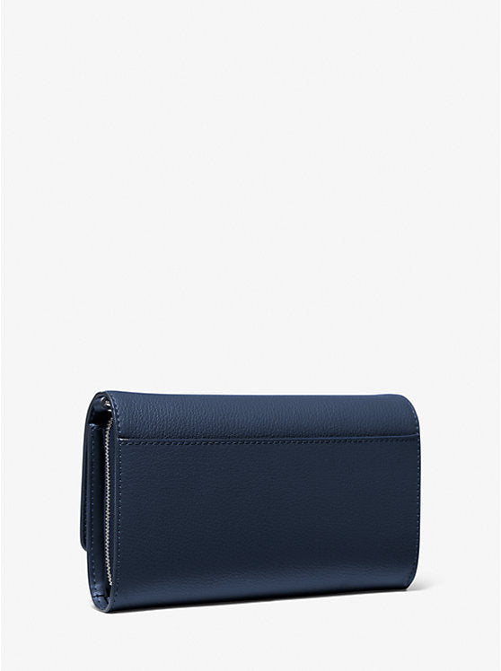 Michael Kors Jet Set Large Leather Crossbody Bag - Navy image 4