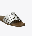 TORY BURCH Ines Slide - Silver / Wild Mushroom image 1