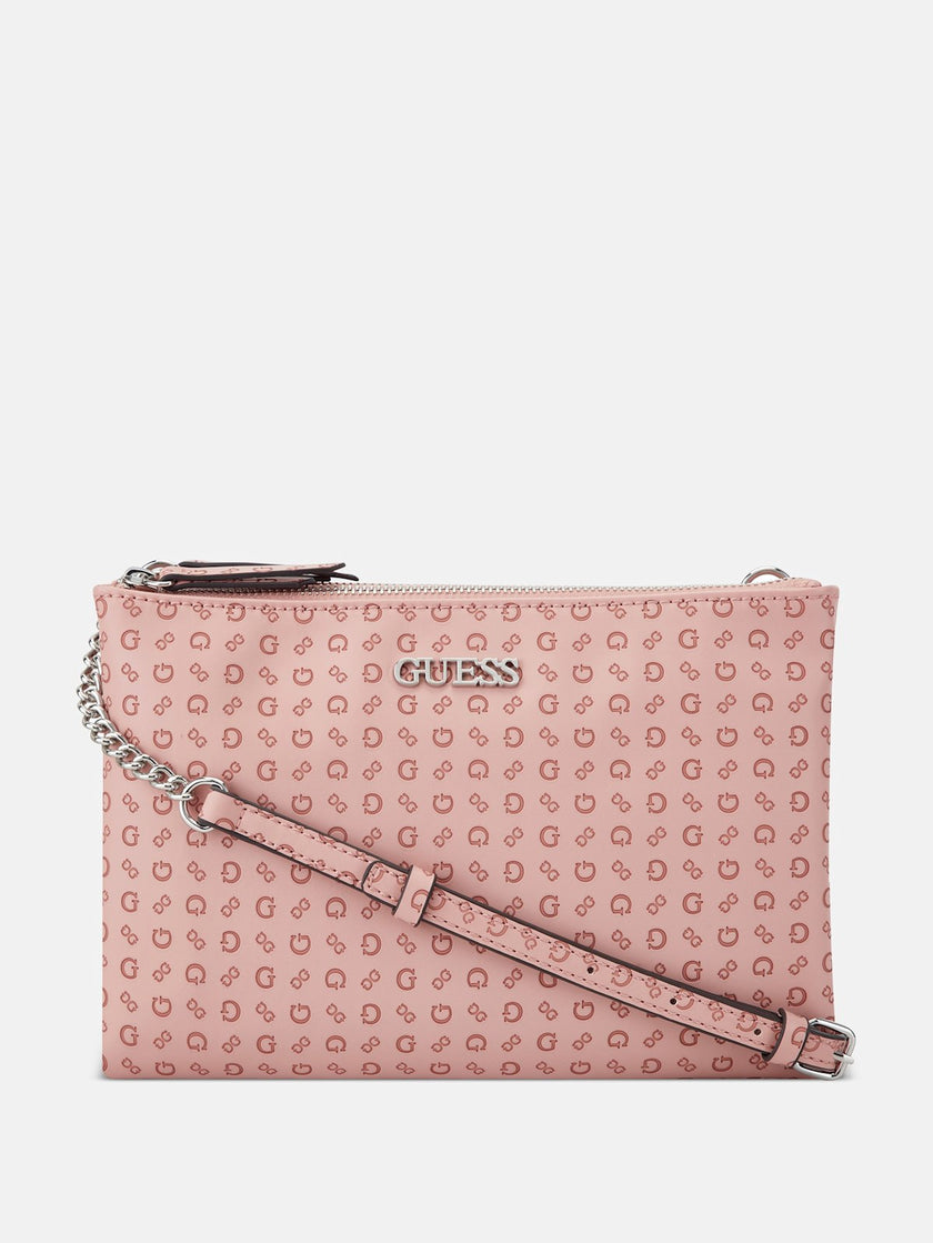 Guess Tidewood Logo Double Zip Mini Crossbody - Gold image 0