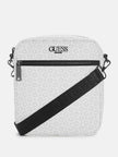 Guess Gio Logo Top-Zip Crossbody - White image 0