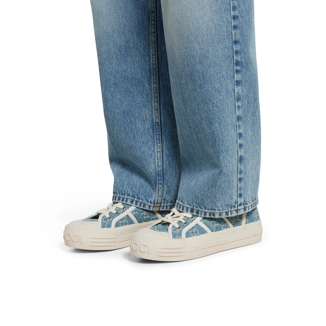 GUCCI Women's Chunky Sneaker - Light blue image 1
