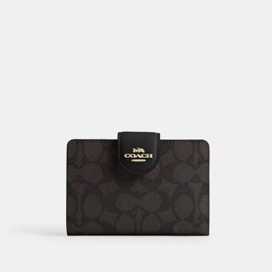 COACH Medium Corner Zip Wallet In Signature Canvas image 2