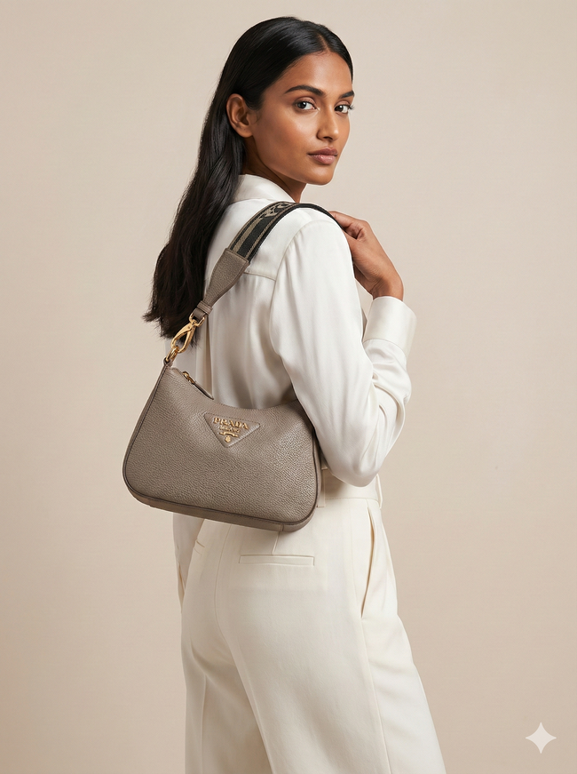 [AT DELHI] PRADA Shoulder Bag In Leather image 0