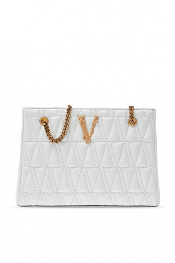 VERSACE Virtus Quilted Small Tote White Bag image 6