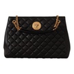 VERSACE Elegant Large Black Nappa Leather Tote image 1