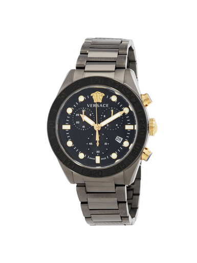 VERSACE Greca Dome Chronograph Quartz Black Dial Men's Watch VE6K00623 image 0