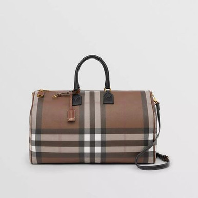 BURBERRY Bowling duffle bag-dark brown image 4