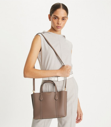 TORY BURCH Small Perry Triple-compartment Tote Bag -  Clam Shell image 1