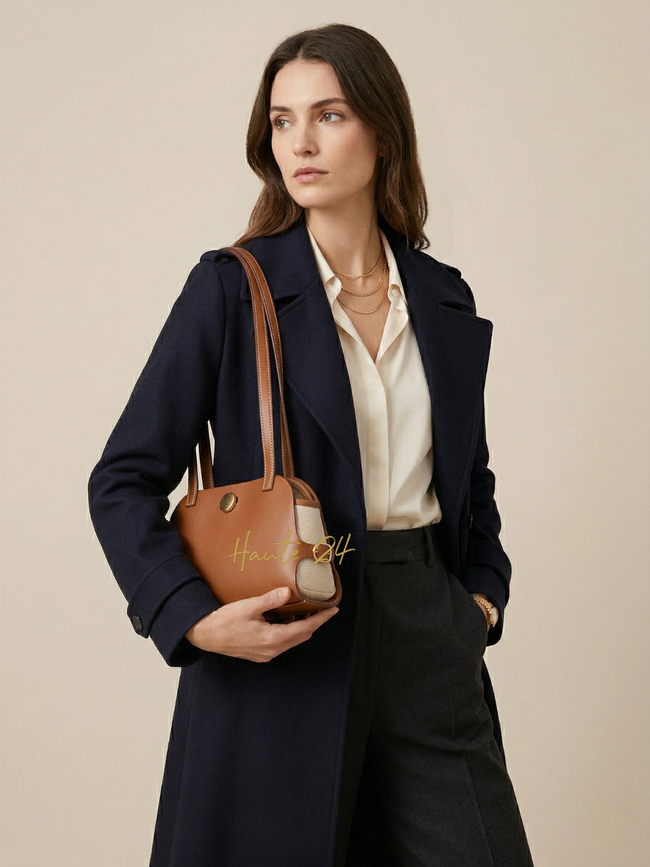 HERMÈS Vache Hunter & Toile Militaire Tablier Sellier image 0