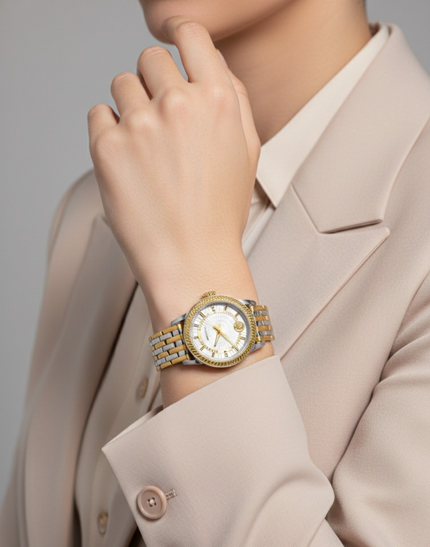 [AT DELHI] VERSACE Men's Quartz Swiss Made Two Tone image 0