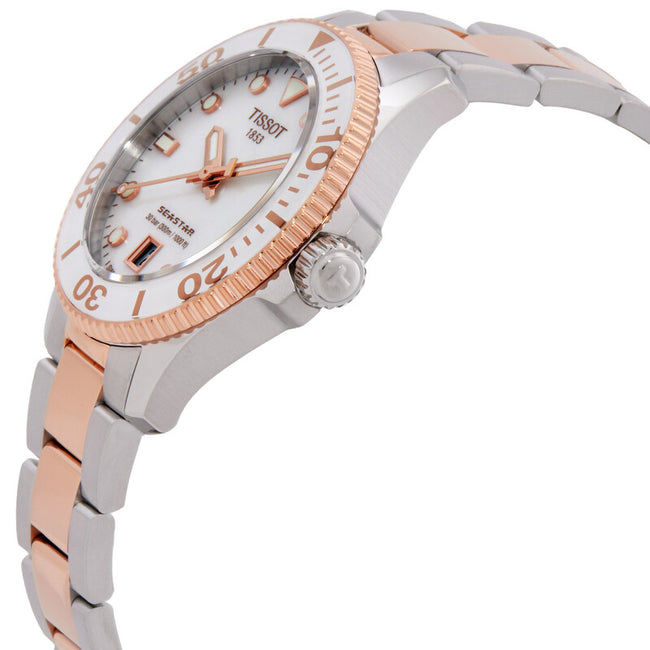 TISSOT Seastar Quartz White Mother of Pearl Dial Watch image 1