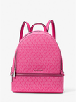 MICHAEL KORS  Rhea Medium Color-Block Signature Logo Backpack - Pitaya image 3