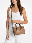 MICHAEL KORS Carson Small Pebbled Leather Satchel - Driftwood (Arriving In Delhi) image 1