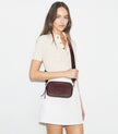 TORY BURCH Mini Miller Denim Crossbody Bag - Dark carmine image 1