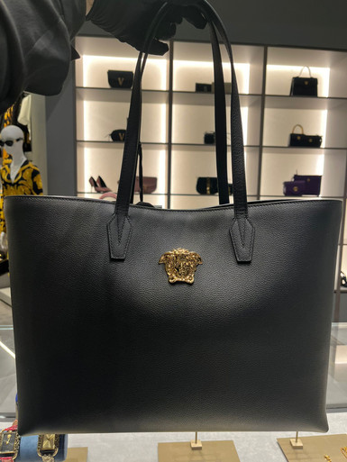 VERSACE La Medusa Leather Tote Bag image 1