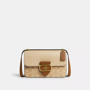 COACH Large Morgan Square Crossbody Bag In Blocked Signature Canvas image 0