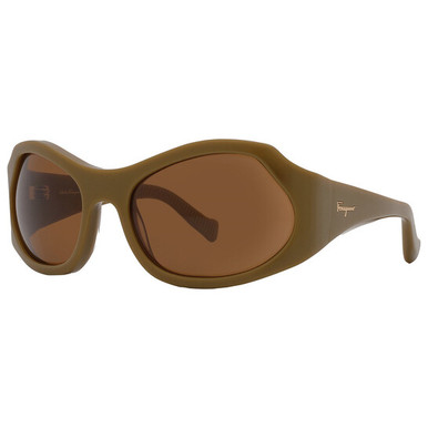 Ferragamo  Salvatore Brown Wrap Ladies Sunglasses image 0